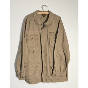 Boulder Creek 2XL Tall Utility Jacket Khaki Field Coat Full Zip Men’s XXL